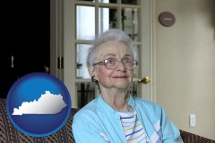 Kentucky - a senior woman in an assisted living facility